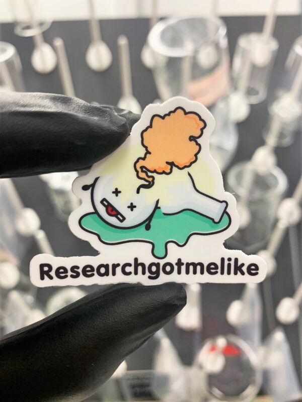Exhausted Flask Sticker