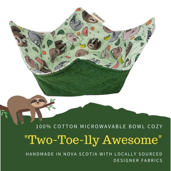 100% Cotton Microwavable Bowl Cozy - Two-Toe-Lly Awesome