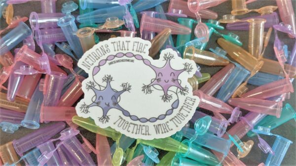 Collaborating Neurons (Transparent) Sticker