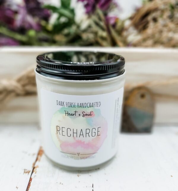 RECHARGE- Eucalyptus + Spearmint: Scented Soy Candle