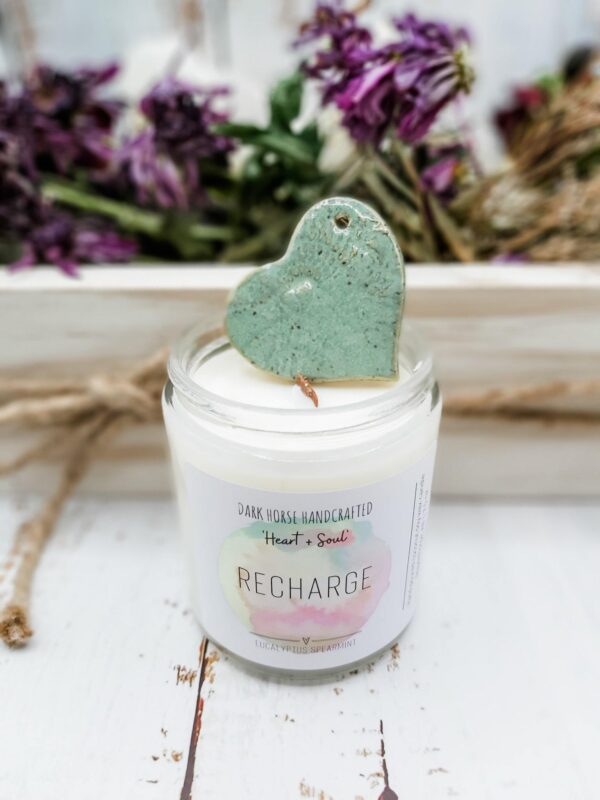 RECHARGE- Eucalyptus + Spearmint: Scented Soy Candle