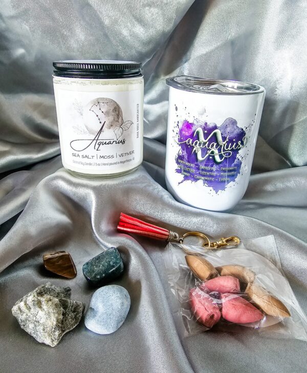 Aquarius Zodiac Candle Gift Box