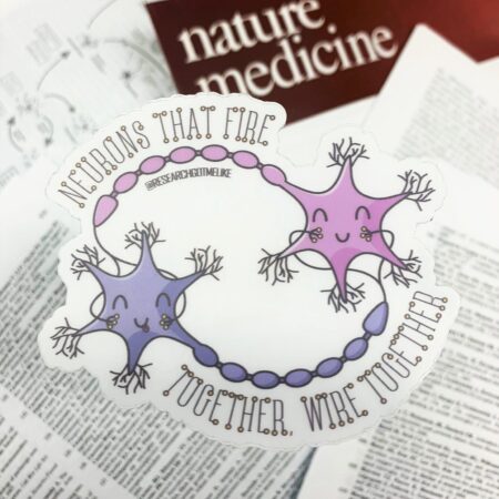 Collaborating Neurons (Transparent) Sticker