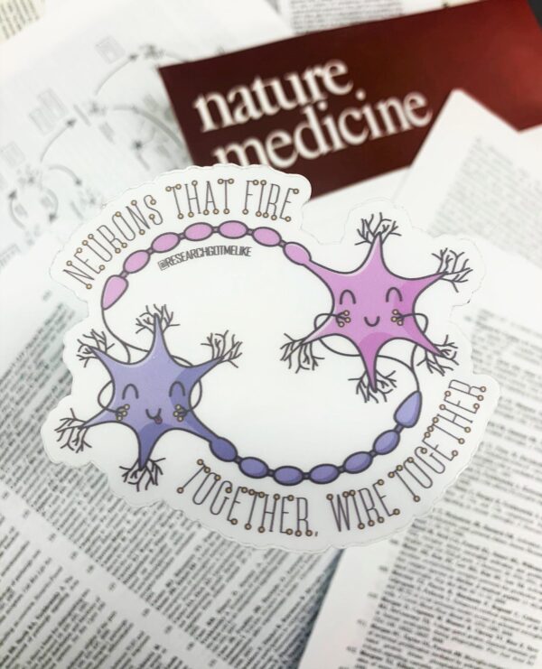 Collaborating Neurons (Transparent) Sticker