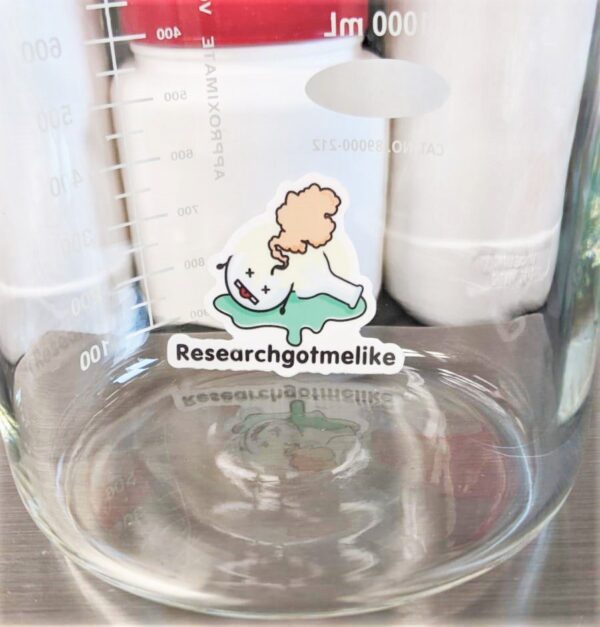 Exhausted Flask Sticker