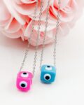 Evil Eye Necklace Pink