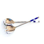 Salad Serving Set - Blue & White Dots