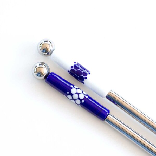 Salad Serving Set - Blue & White Dots