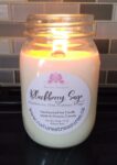 Red Wine & Roses Soy Wax Candle - Mason Jar 80+ Hours Burn Time - Wooden Wick