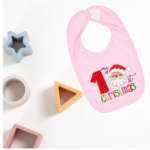 My 1st Christmas Embroidered Santa Bib