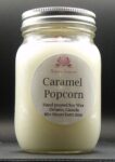 Caramel Popcorn Soy Wax Candle - Mason Jar 80+ Hours Burn Time - Wooden Wick