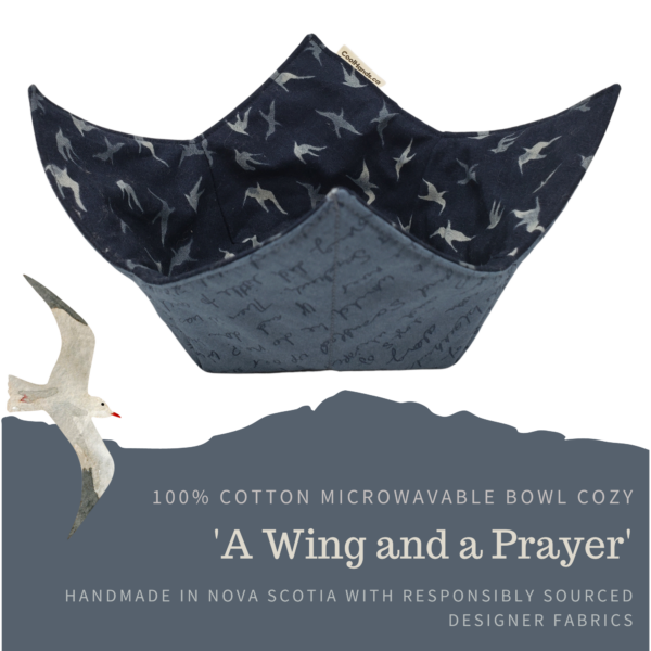 100% Cotton Microwavable Bowl Cozy - A Wing and a Prayer