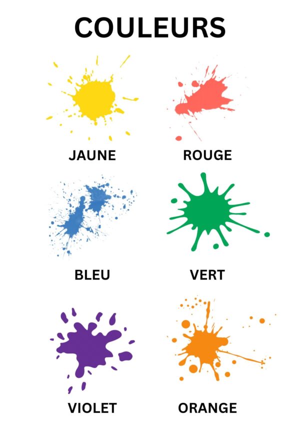 Colors Learning Poster - French
