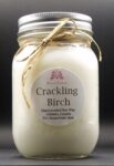 Crackling Birch Soy Wax Candle - Mason Jar 80+ Hours Burn Time - Wooden Wick