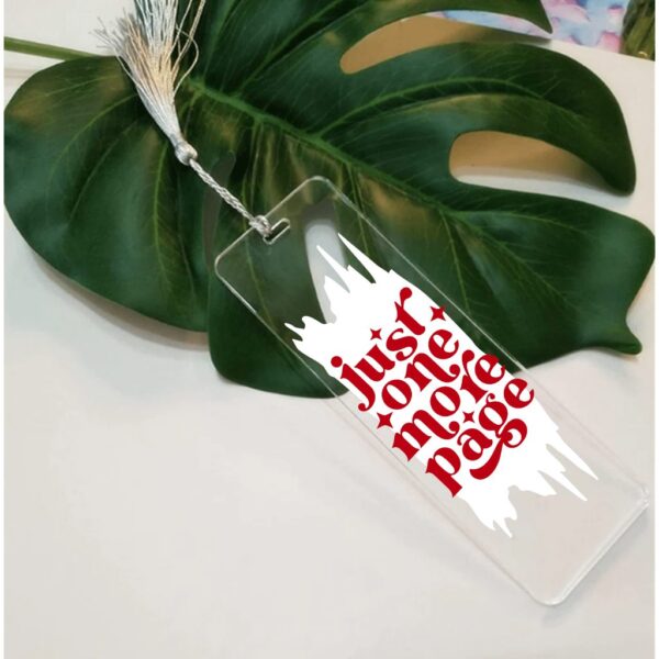 Just One More Page Custom Bookmark
