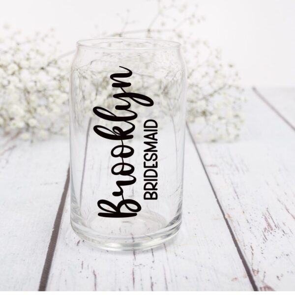 Bridesmaids Personalized Gift - Glass Beer Can