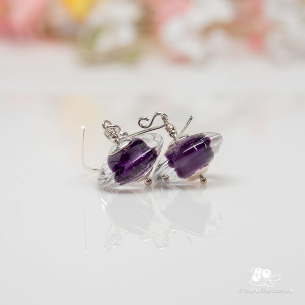 Violet Gemtone Disc Earrings