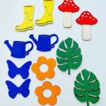 Wood Cutouts Color Sorting and Shape Matching Set