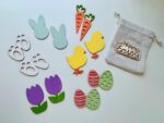 Wood Cutouts Color Sorting and Shape Matching Set - Easter