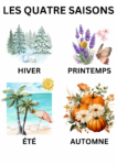 The Four Seasons Learning Poster - French