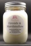 Fireside & Marshmallow Soy Wax Candle - Mason Jar 80+ Hours Burn Time - Wooden Wick