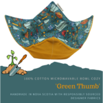 100% Cotton Microwavable Bowl Cozy - Green Thumb