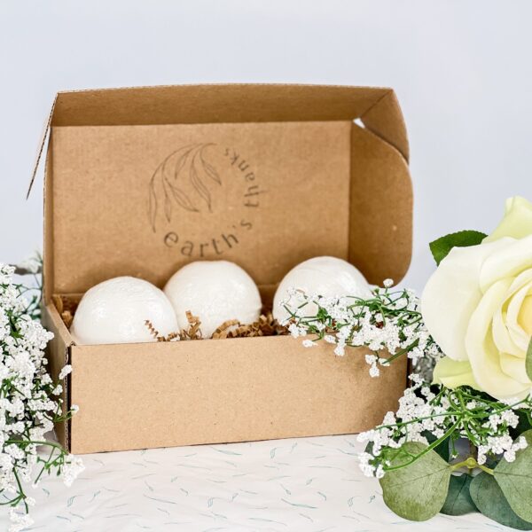 Unscented bath bombs (box of 3)