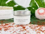 Citrus Spa Gift Set: soap, moisturizing bath bomb and soy candle | all handmade | vegan | eco-friendly | organic