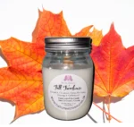 Fall Farmhouse Soy Wax Candle - Mason Jar 80+ Hours Burn Time - Wooden Wick