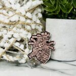 Rose Gold Engraved Badge Reel