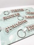 Floral Engraved Acrylic Keychain