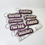 Merlot Leopard Acrylic Keychain
