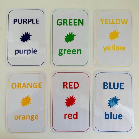 Primary / Secondary Color Flashcards - 6pk English