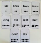 Written Number Flashcards Set 1-10 - French
