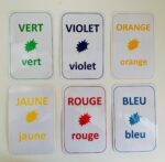 Primary / Secondary Color Flashcards - 6pk French