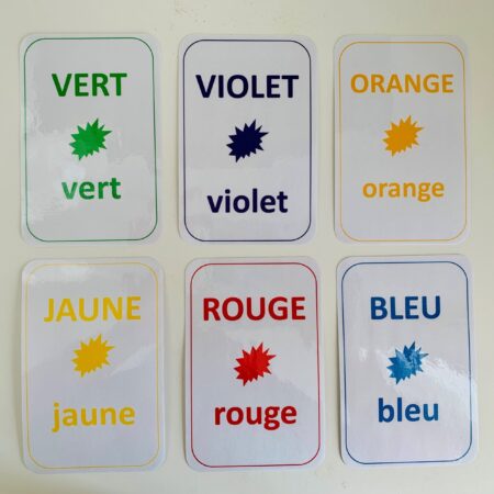 Primary / Secondary Color Flashcards - 6pk French