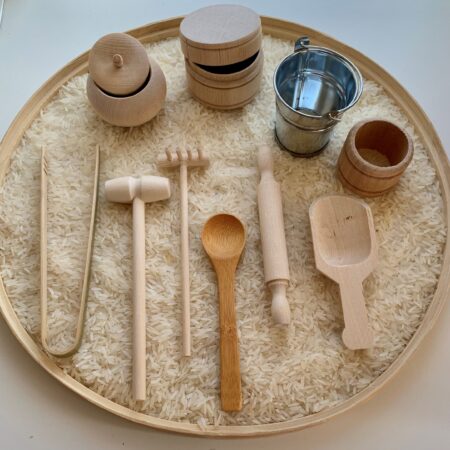Sensory Play Tool Set w/ 6 hand tools and 4 bowls