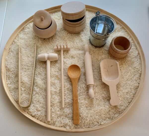 Sensory Play Tool Set w/ 6 hand tools and 4 bowls