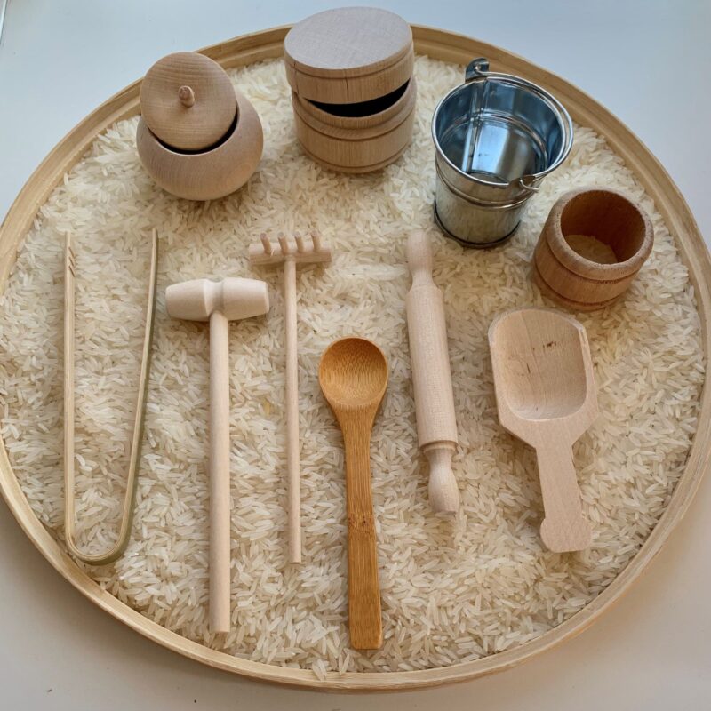 Sensory Play Tool Set w/ 6 hand tools and 4 bowls