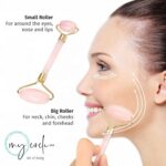 Dual-Action Jade Facial Roller with VC Serum Set