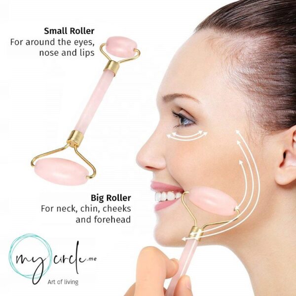 Dual-Action Jade Facial Roller with VC Serum Set
