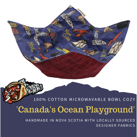 100% Cotton Microwavable Bowl Cozy - Canada's Ocean Playground