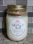 Sea Salt & Orchid Soy Wax Candle - Mason Jar 80+ Hours Burn Time - Wooden Wick
