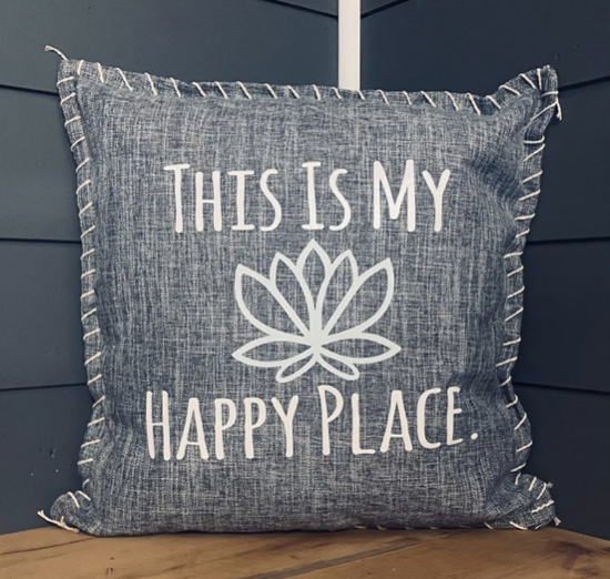 This Is My Happy Place. Pillow Cover