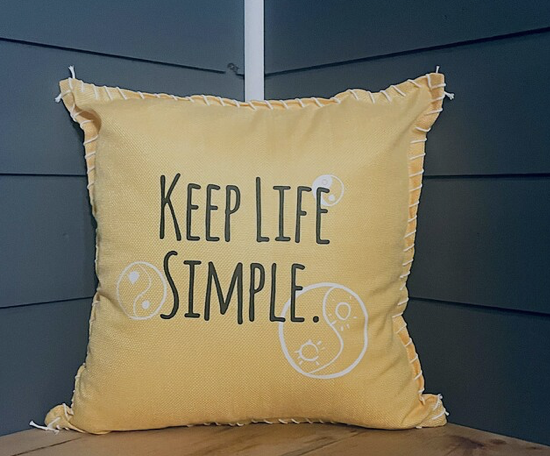 Keep Life Simple. Pillow Cover