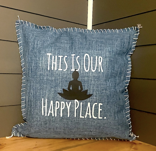 This Is Our Happy Place. Pillow Cover