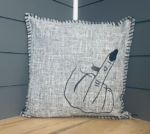 Middle Finger. Pillow Cover