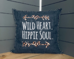 Wild Heart. Hippie Soul. Pillow Cover