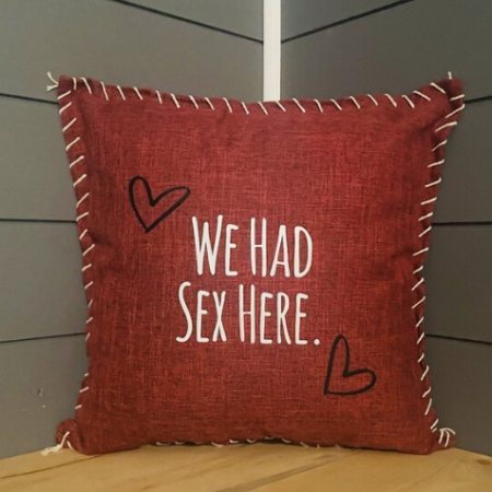 We Had Sex Here. Pillow Cover.