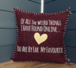 Of All The Weird Things I Have Found Online... You Are By Far My Favourite. Pillow Cover.